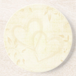 Hochzeitsdesign mit altem Papier Untersetzer