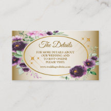 Hochzeitsdetail Lila Rosa Blumen Grün Golden