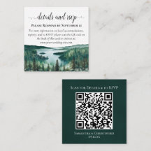 Hochzeitsdetails am Lake Tahoe & Online-RSVP- QR-C