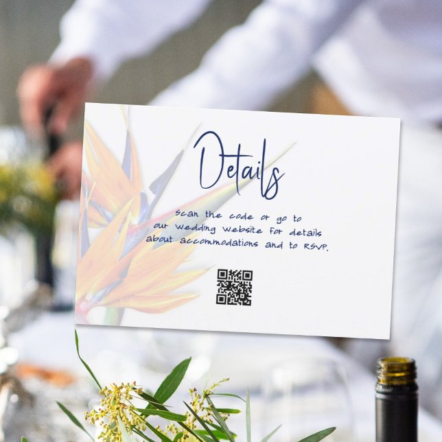 Hochzeitsdetails Bird of Paradise Umschließungskar Einladung (Von Creator hochgeladen)