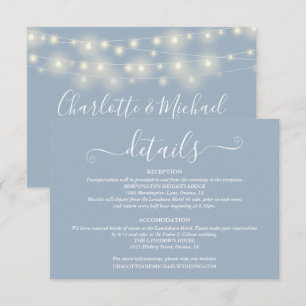 Hochzeitsdetails Frühlingsleuchten Skript Dusty Bl Begleitkarte