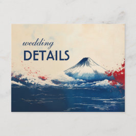 Hochzeitsdetails Japonesque Harmonie mit Fuji Begleitkarte