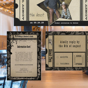 Hochzeitsdetails Karte Playbill