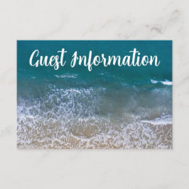 Hochzeitsdetails zum Blue Sea Beach Begleitkarte