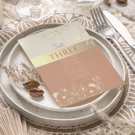 Hochzeitsdiagramm der Terracotta-Flora