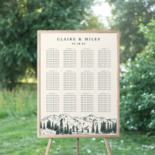 Hochzeitsdiagramm für die Hochzeitskizze von Hunte Poster