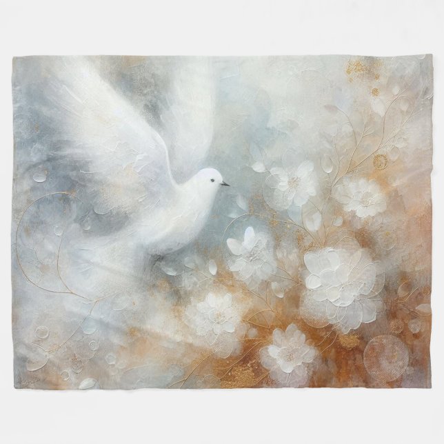 Hochzeitsdove Fleece Blanket (Vorderseite (Horizontal))
