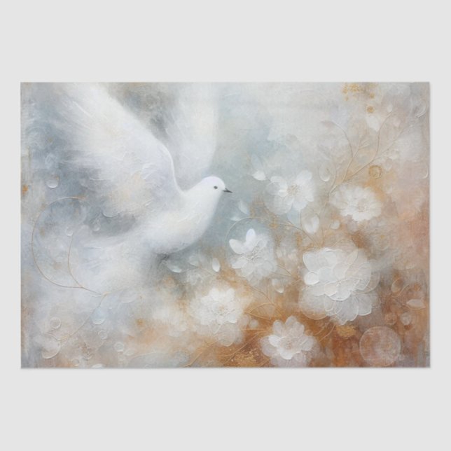 Hochzeitsdove Seidenpapier (Vorderseite)