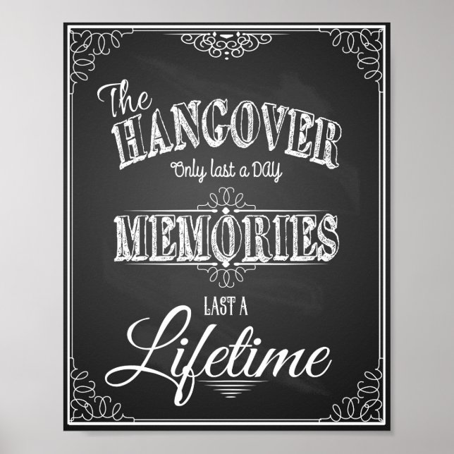 Hochzeitsdruck auf der Tafel Poster (Vorne)