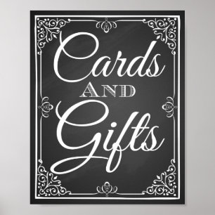 Hochzeitsdruck "Karte und Geschenktafel Poster