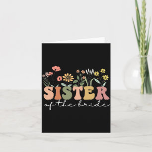 Hochzeitsdusche für Schwester von Braut Schwester Karte