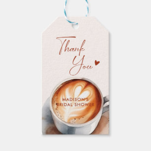 Hochzeitsdusche Kaffee - Love Is Brewing Geschenkanhänger