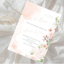 Hochzeitsdusche „Liebe ist in Blüte“ - Florales Ga Einladung