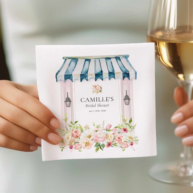 Hochzeitsdusche Servietten Blumen Garten (Garden Bridal Shower Paper Napkins)