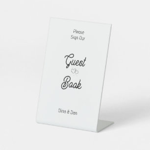 Hochzeitsegler mit Pedestal 4" x 6" Sockelschild