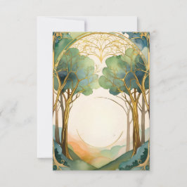Hochzeitseingang Wald Art Nouveau Einladung