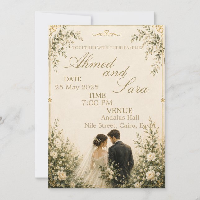 Hochzeitseinladung (Vorderseite)