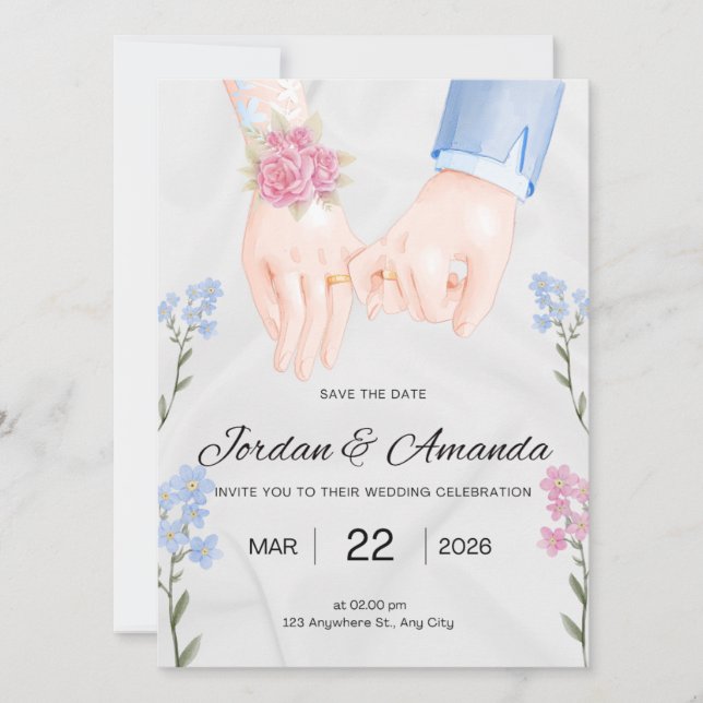 Hochzeitseinladung (Vorderseite)