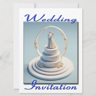 Hochzeitseinladung 3D Couple tanzen auf ihrem Kuch Einladung