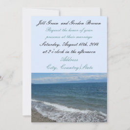 Hochzeitseinladung an Strand und Ozean Einladung