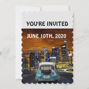 HOCHZEITSEINLADUNG, AUTO-KARTE EINLADUNG