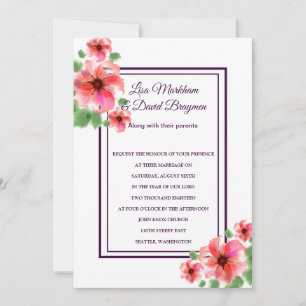 Hochzeitseinladung - Blume Einladung