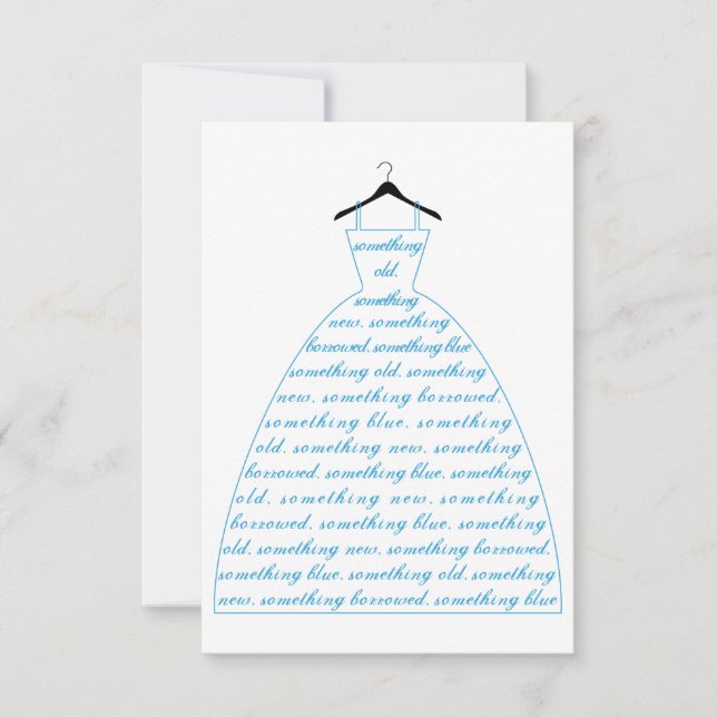 Hochzeitseinladung, Brautparty, etwas blau Einladung (Vorderseite)