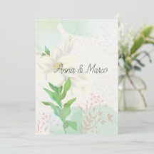 Hochzeitseinladung delikate Blume