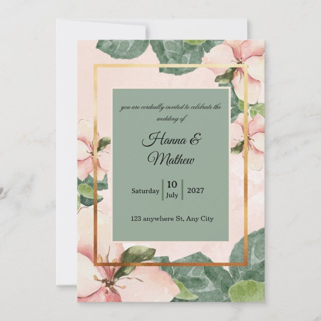 Hochzeitseinladung Einladung (Vorderseite)