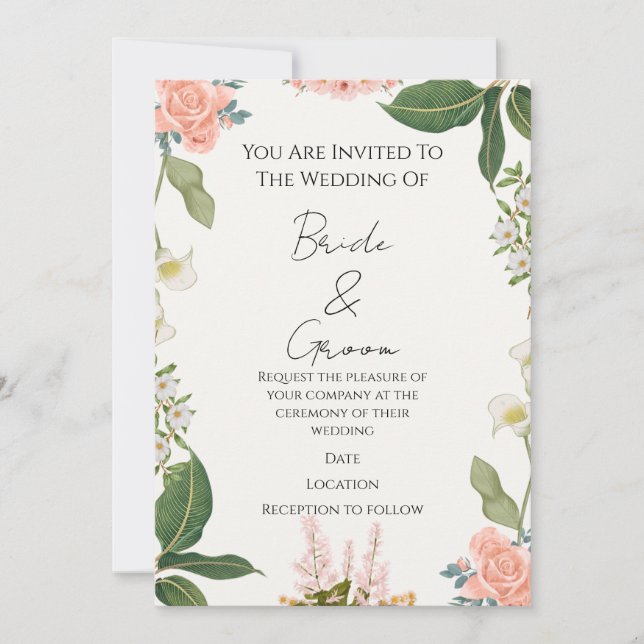 Hochzeitseinladung Einladung (Vorderseite)