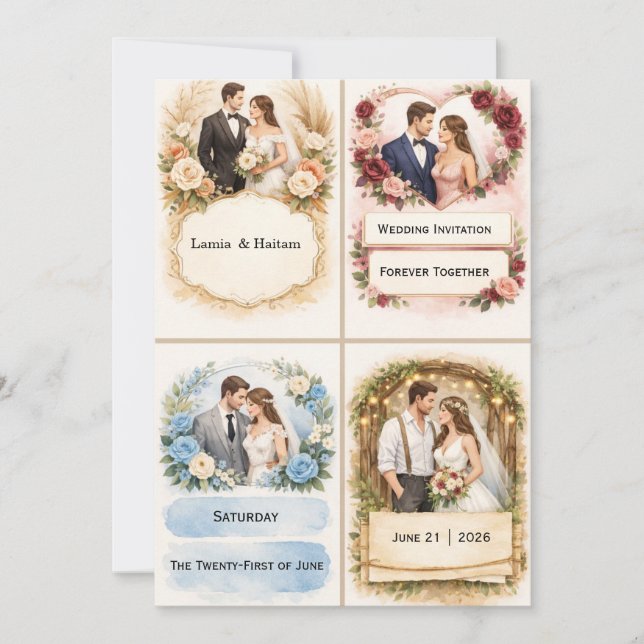 Hochzeitseinladung Einladung (Vorderseite)