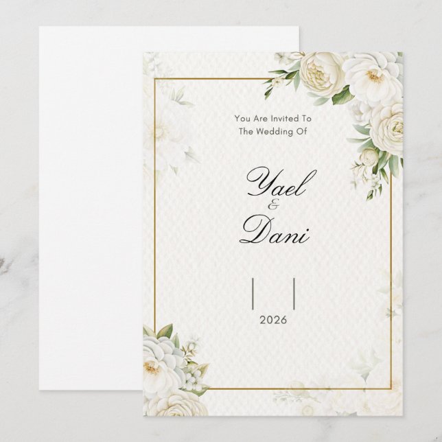 Hochzeitseinladung Einladung (Vorne/Hinten)
