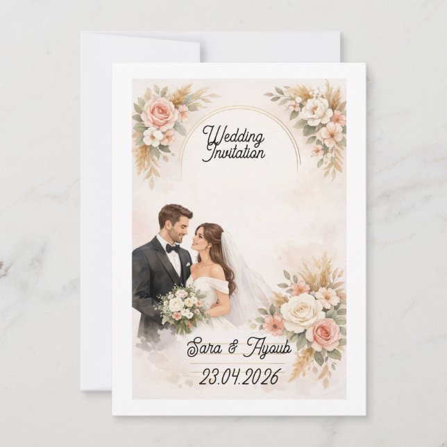 Hochzeitseinladung Einladung (Vorderseite)