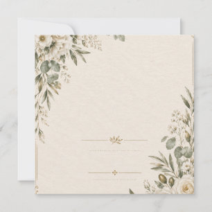Hochzeitseinladung Elegant Europäische Botanik Dankeskarte