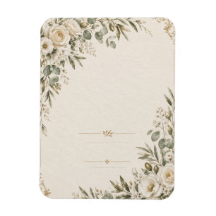 Hochzeitseinladung Elegant Europäische Botanik  Magnet