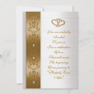 Hochzeitseinladung elegante Goldgrenze Einladung