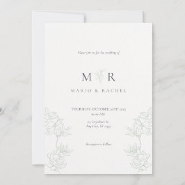 Hochzeitseinladung Florale Elegante Weiche Gestalt Einladung
