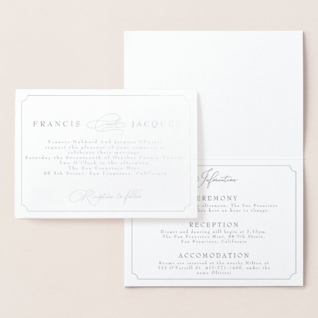 Hochzeitseinladung Folienkarte (Anzeige)