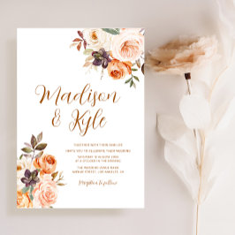 Hochzeitseinladung für Blume mit Goldbrasse und Go Einladung