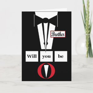 HOCHZEITSEINLADUNG FÜR DEN BRUDER - TRAUZEUGE EINLADUNG