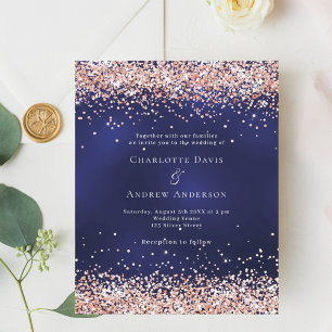 Hochzeitseinladung für die blaue Rose
