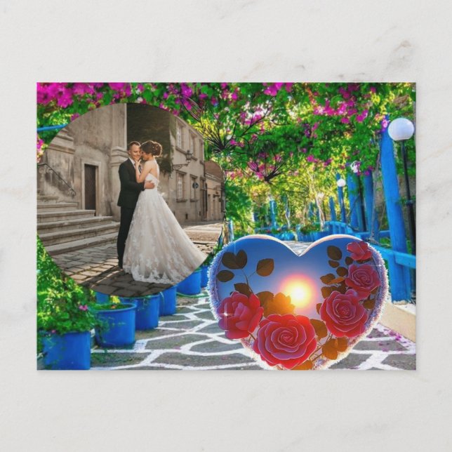 Hochzeitseinladung für eine gute Nacht. Postkarte (Vorderseite)