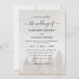 Hochzeitseinladung für Fluss und Bäume Einladung