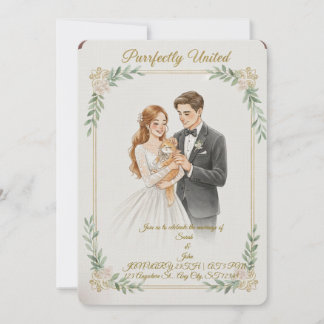 Hochzeitseinladung für Katzenliebhaber Einladung