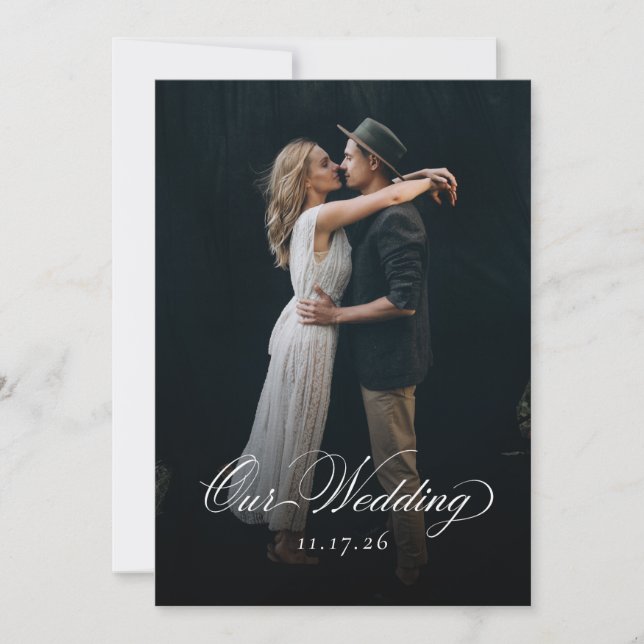 Hochzeitseinladung für unser Foto Einladung (Vorderseite)