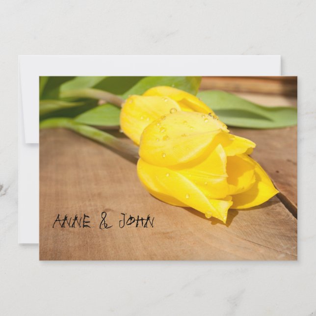 Hochzeitseinladung "Gelber Tulip" Einladung (Vorderseite)