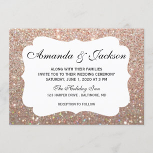Hochzeitseinladung - Glit Fab 2 - Rose Gold Einladung