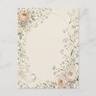 Hochzeitseinladung im eleganten französischen Land Postkarte