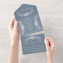 Hochzeitseinladung im eleganten französischen Stil