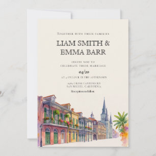 Hochzeitseinladung im French Quarter von New Orlea Einladung